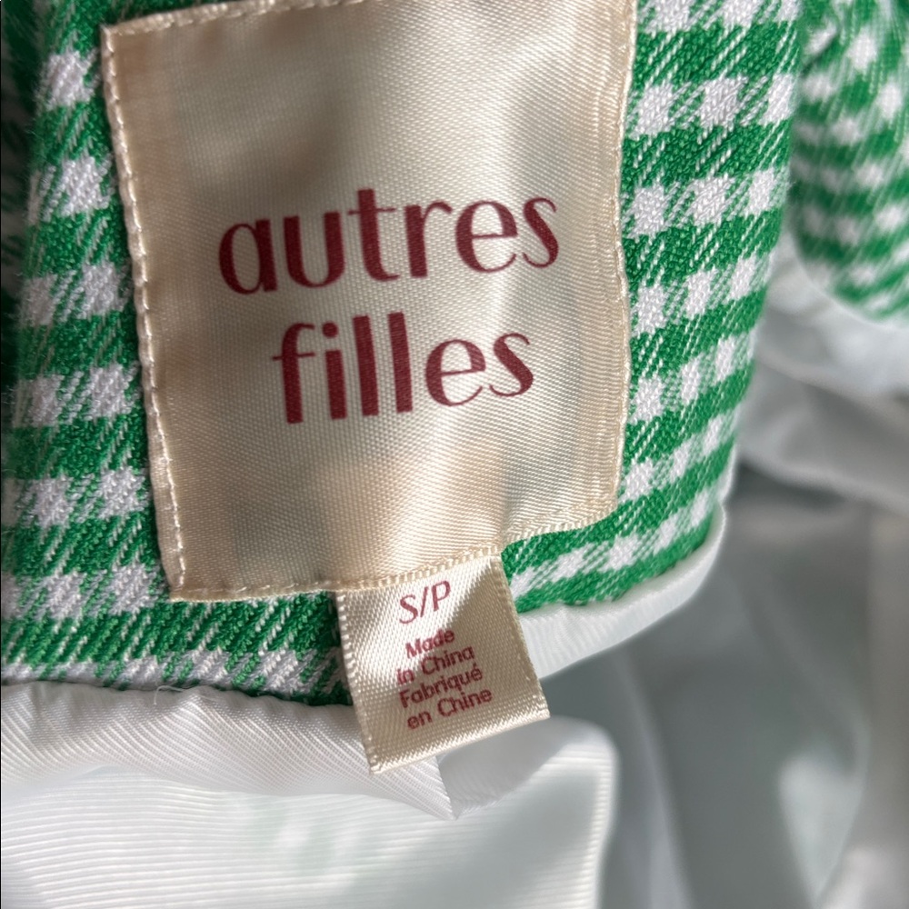 Elegant Green Checkered Women's Blazer - Picture 5 of 6